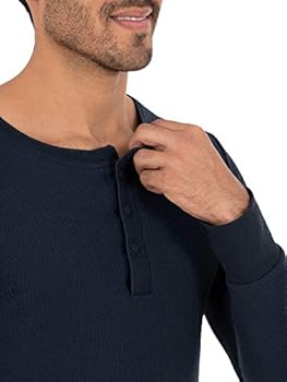 fruit of the loom men's thermal henley