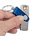 Tesla Coil Lighters™ USB Rechargeable Windproof Coil Keychain Lighter with USB Charging Cable and Extra Heating Unit (Blue/Silver)