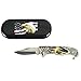 Treasure Gurus USA Flag & American Bald Eagle Head Shaped Folding Pocket Knife w/Gift Box Case