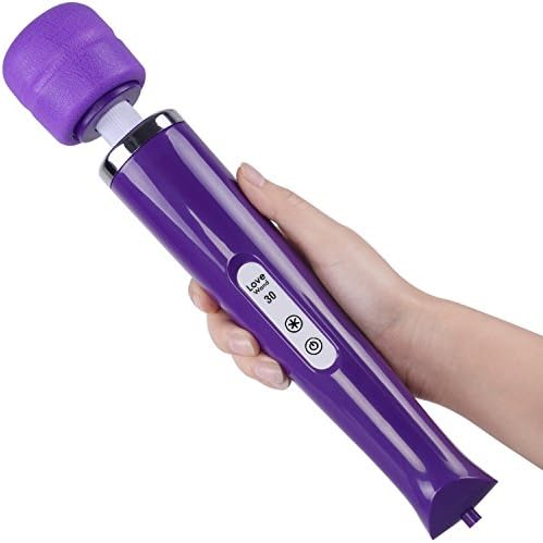 ANDKYWD Personal Electric Magic Massage, Handheld Power Therapeutic Massager, 30 Powerful Multi Speeds Vibrations, Body Massage for Shoulder Back Neck Muscles, Cordless USB Rechargeable, Purple