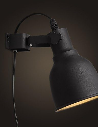 HJL- Vintage Rural Lamp Wall Metal Para Quarto Europe Bedroom Bedsie Wall Lights for Home Aisle White Black Lamp Wall , 110-120v