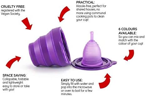 Ruby Clean, Foldable Menstrual Cup Steriliser, Clear, Fits Most Menstruation Cups, Microwave/Oven Steriliser, Sanitiser - Image 4