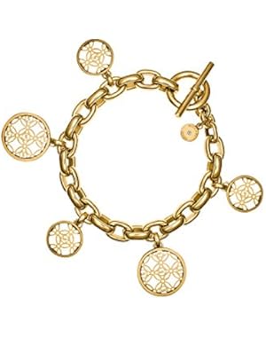 Open Monogram Disc Charm Bracelet