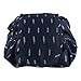 Lazy Portable Makeup Bag Large Capacity Waterproof Travel Cosmetic Bag Quick Easy Pack Round Travel Toiletry Bag Perfect for Storage Pretty Fashion Pattern Drawstring Bag (Deep blue)