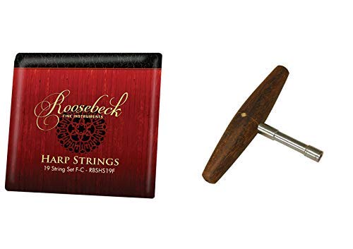 image for Roosebeck 19-String Pixie Harp w/Chelby Levers + Learn to Play Book + 