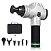 Massage Gun Deep Tissue Percussion Muscle Massager for Pain Relief, Handheld Electric Body Massager with 20 Adjustable Speed, 6 Head, Quiet & Comfortable Muscle Soreness Relieves, Silver