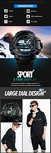 Gosasa Students Sport Watch Men Electronic Digital Analog Watch Waterproof Wristwatches
