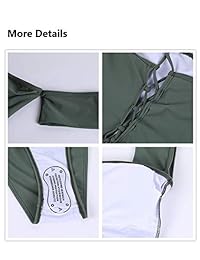 Trajes de baño sexy de una pieza para dama con espalda descubierta, con cordones, monokini de corte alto