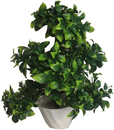 Artificial Amazing Looking Green Leaf Plant with PVC Type Pot by Fomigo
