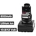 2-PCAK 10.8V 6.0Ah Replacement Bosch Battery BAT411 BAT412 BAT413 BAT414, Lithium-Ion Battery