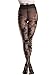 Amoretu Womens Fishnet Pantyhose Floral Lace Tights Hollow Out Stockings, Black2, One Size