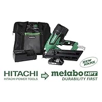 Metabo HPT NR1890DC 18V Cordless Framing Nailer, Brushless Motor, 2" up to 3-1/2" Clipped & Offset Round Paper Strip Nails, 30 Degree Magazine, 3.0 Ah Lithium Ion Battery, Lifetime Tool Warranty