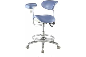 BoNew Deluxe Dental Saddle Chair Medical Stool PU Leather High Density Height Adjustable