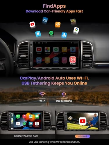 ATOTO A6 Pro A6Y2721PRB 2 DIN Android Car Navigation Stereo 2X Bluetooth with aptX Fast Phone Charging / Ultra Preamp - In Dash Entertainment Multimedia Radio, WiFi, Support 256G SD