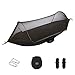 isYoung Hammock with Mosquito Net Parachute Fabric Hammock Net, Durable and Portable, Suit for 2 Persons, Tree Tent, Outdoors (Black)