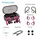 Wireless Headphones, APEKX True Wireless Bluetooth 5.0 Sports Earbuds, IPX7 Waterproof Stereo HiFi Sound, Built-in Mic Earphones with Charging Case (Pink)