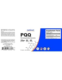 Cápsulas Nutricost PQQ (Pyrroloquinoline Quinone) 20 mg – Cápsulas vegetales de alta calidad, sin OMG,...