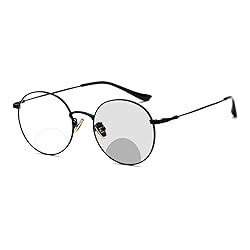 Fashion Round Bifocal Reading Glasses Men Sun