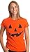 JACK O' LANTERN PUMPKIN Ladies' T-shirt / Easy Halloween Costume Fun Tee, Orange, X-Large