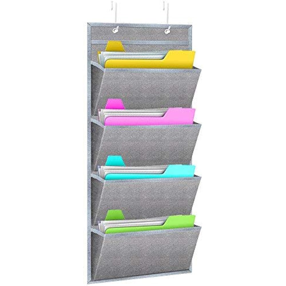 Hanging Wall Files Organizer, Wishacc Mount/Over The Door Office