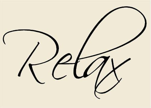 Vinyl Lettering Design Creations Relax Vinyl Wall Decal-Great Decal for Spa, Bath, Washroom, etc-18 inches high x 27 inches wide-several colors to choose from color-Black