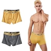 Sekexi Men's Organic Cotton Underwear Casual Shorts Underwear Breathable Stretch Cute Sports Mens Boxer Briefs breathable