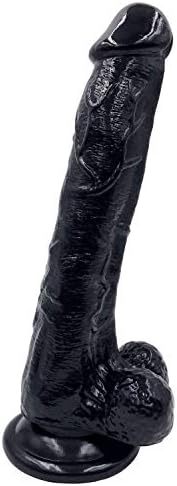 Bysn Silicone Pure Two-Layer Go-Goblet Suction Cup Realistic Go-Going Sweet Outside and Inside Farm A-nal Pe-nis Dil-do Black, 10,23 Inches