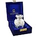 Small Keepsake Urn for Human Ashes, Funeral Cremation Urns Adult Box - Fits a Small Amount of Cremated Remains - Burial at Home or Office Decor ( White Rose, Brass Mini Urn