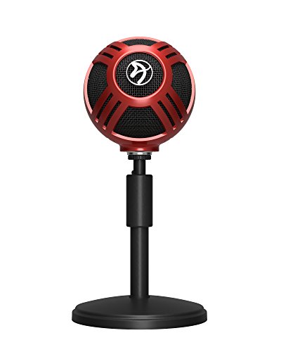 Arozzi Sfera USB Microphone for Gaming & Streaming, Red - PC/Mac/Linux