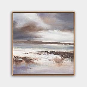 Framed Canvas Wall Art Modern Texture Painting Canvas Prints Home Artwork Decoration for Living Room,Bedroom - 16x16 inches