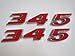 Yoaoo 2Pack Red OEM 345 Emblem Badges 3D Logo Compatible with 300C (2Red)