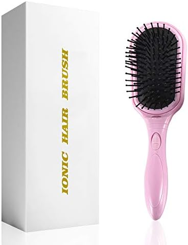 Negative Ionic Hair Brush，Detachable Paddle Brush for Thick Hair Fast Natural Straight Styling, Professional Anti Static Detangler brush for Frizz-Free Hair Care