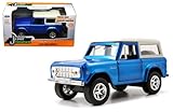 New 1:32 W/B Just Trucks - BLUE 1973 FORD BRONCO Diecast Model Car By Jada Toys