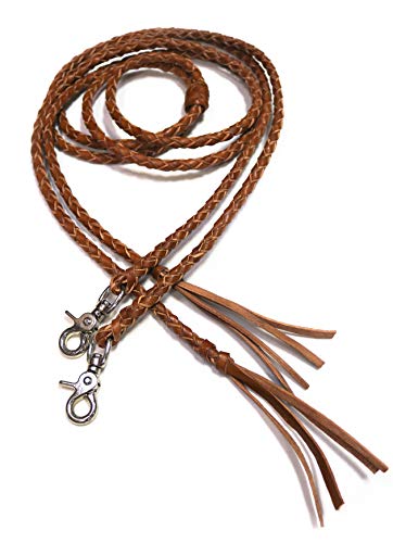 M-Royal Western Leather Braided Split Reins
