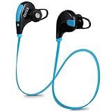 Bestfy Bluetooth Wireless Headphones, Sports Sweatproof Earphones with Mic for Running, Sports(Bluetooth 4.1, CVC 6.0 Noise Cancelling)-BLUE