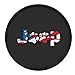 Moonet America Flag Dog Paws Spare Tire Cover Canvas Car Truck SUV Camper for Jeep Liberty Wrangler Commander Compass Grand Cherokee Size XL R17 P265/75R16 255/75R17 (Diameter 31