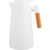 Yardwe 1L Thermal Pot Double Wall Vacuum Insulated Carafe with Wood Handle Small Insulated Carafe for Hot or Cold Drinks Keep Warm Bottle for Coffee Tea