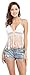 Women's Sexy Crochet Knit Halter Tassel Bralette Crop Blouse Fringe Tassel Bikini Bra,White,One Size