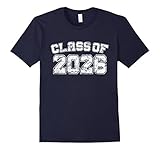 Men's Class of 2026 26 School Tee Shirt - Graduation Class Party 2XL Navy