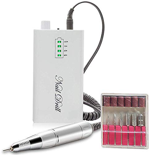 Nail Drill Machine,Kwartz 30000RPM Portable Rechargeable Electric Efile Nail Drill Machine for Glazing Gel Nail, Manicure/Pedicure,Nail Salon,Polishing