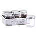 Darice Plastic Lids, 8 Ounces, 6 Pack Storage Jars, Clear 6 Count