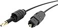 StarTech.com THINTOSMIN6 6 feet Toslink to Mini Digital Optical SPDIF Audio Cable