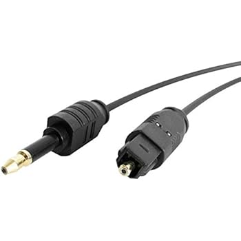 StarTech.com 10 ft. (3 m) Toslink to Mini Toslink Cable - Toslink to Mini Plug - Digital Audio Cable - Black - Toslink Cable (THINTOSMIN10)
