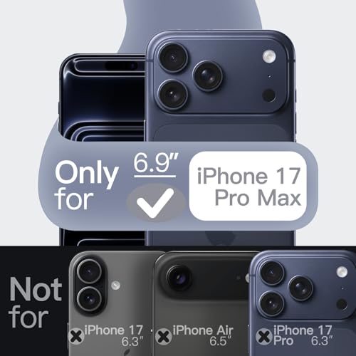 JETech Magnetic Silicone Case for iPhone 17 Pro MAX 6.9 Inch, Compatible with MagSafe, Silky Soft, Shock Absorption Case with Camera Lens Protection (Dark Blue)