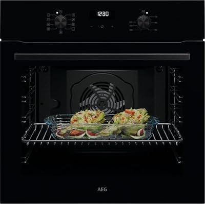 Einbaubackofen, Serie 5 mit Ringheißluft: gleichmäßige Garergebnisse auf 3 Ebenen, Reinigung mit Wasserdampf, A, Elektronikuhr mit Timerfunktionen, Grillfunktion, Schwarz, TU5AB20WSK