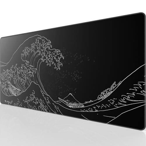 KTRIO Large Gaming Mouse Pad Kanagawa Wave