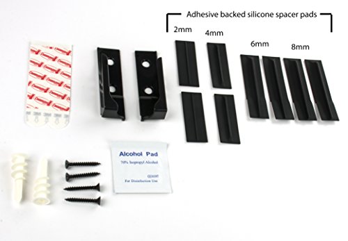 Koala Wall Mount 2.0; Damage-free Universal Dock for Smartphone, Tablet, eReader by Dockem; for iPad 1, 2, 3, 4, Air, Mini, iPad Pro, Samsung Galaxy Tab/Note, Google Nexus, Microsoft Surface (Black)