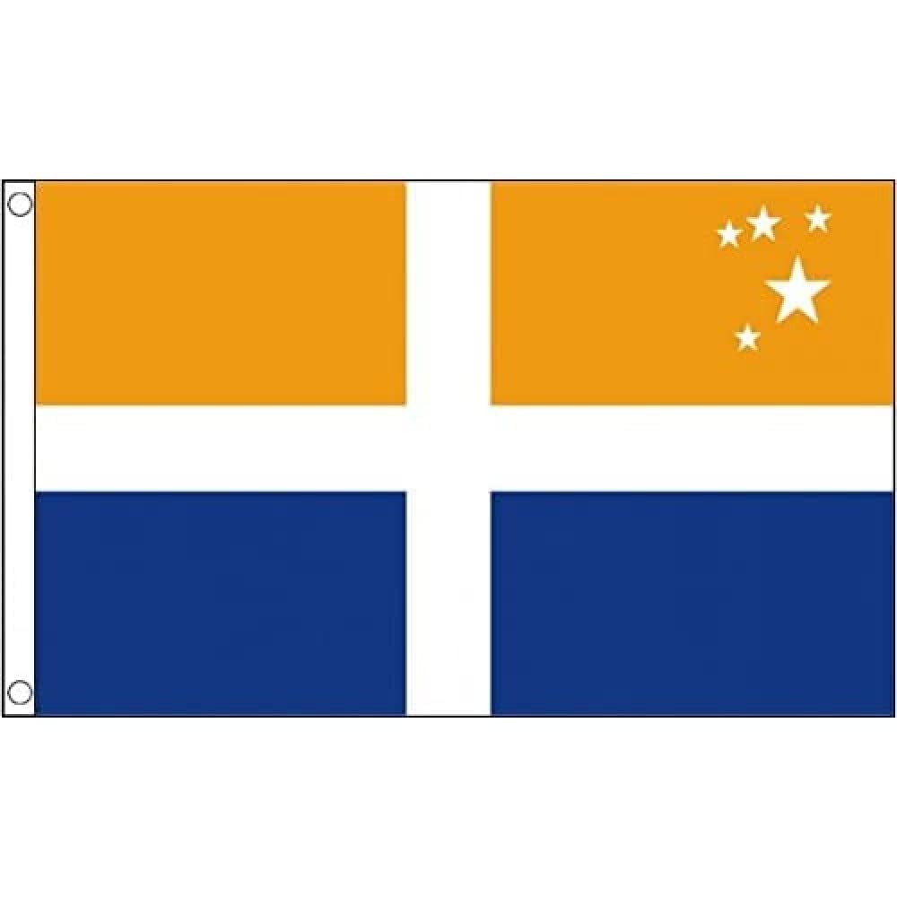 AZ FLAG - Scilly Isles Cross Flag - 3x5 Ft - 100D Polyester Isles Of Scilly Banner with Two Metal Grommets - Fade Resistant - Vivid Colors - 3' x 5' Feet - 150x90 Cm