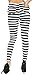 Simplicity Black & White Striped Ankle Length Footless Leggings
