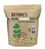 Anthony's Organic Coriander Seeds, 1lb, Gluten Free, Non GMO, Non Irradiated, Keto Friendly